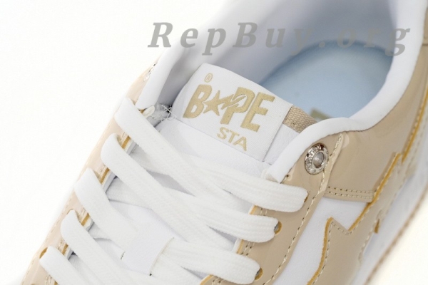A Bathing Ape Bape Sta Low White Brown Mirror Surface 1170 191 022 - Image 12
