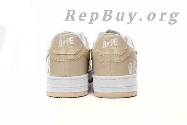 A Bathing Ape Bape Sta Low White Brown Mirror Surface 1170 191 022 - Image 10