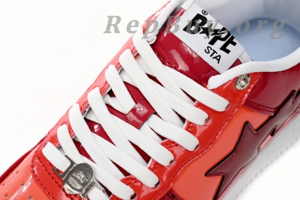 A Bathing Ape Bape Sta Low White Dark Red Mirror Surface 1H20 191 046 - Image 7