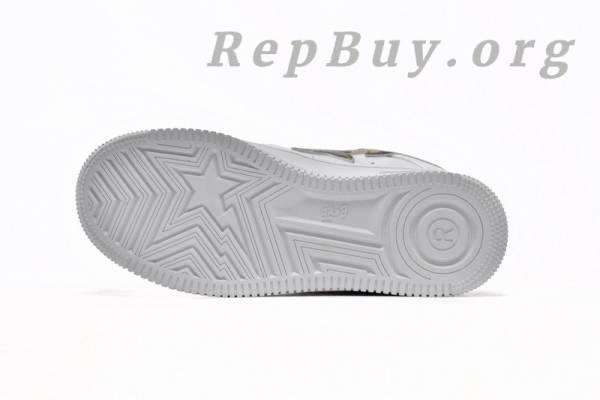 A Bathing Ape Bape Sta Low White Green Camouflage 1H20-191-045 - 图片 5