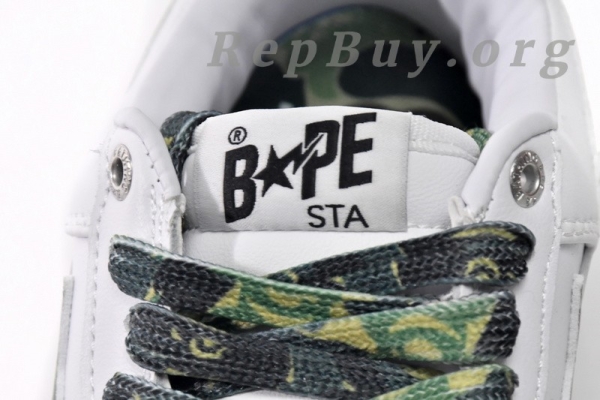 A Bathing Ape Bape Sta Low White Green Camouflage 1H20-191-045 - 图片 8