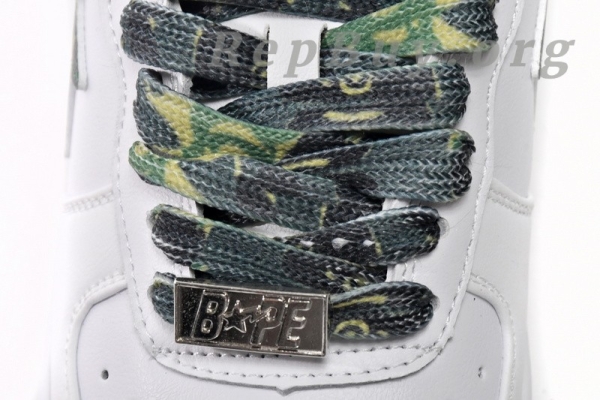 A Bathing Ape Bape Sta Low White Green Camouflage 1H20-191-045 - 图片 7