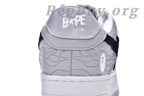 A Bathing Ape Bape Sta Low White Grey 1H70-191-002 - 图片 9