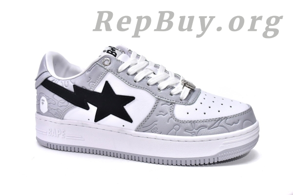 A Bathing Ape Bape Sta Low White Grey 1H70-191-002 - 图片 12