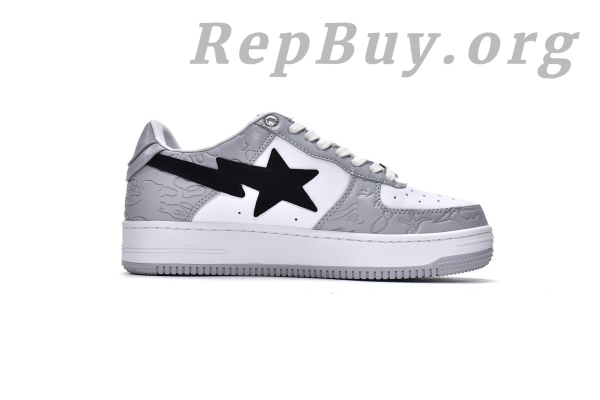 A Bathing Ape Bape Sta Low White Grey 1H70-191-002 - 图片 19