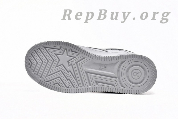 A Bathing Ape Bape Sta Low White Grey 1H73-191-921 - 图片 5