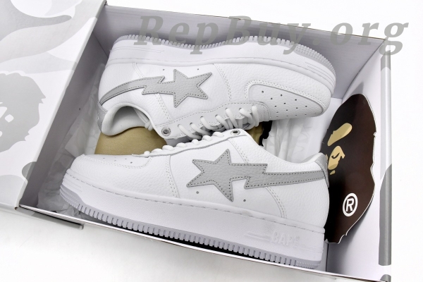 A Bathing Ape Bape Sta Low White Grey 1H73-191-921 - 图片 15