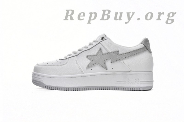 A Bathing Ape Bape Sta Low White Grey 1H73-191-921