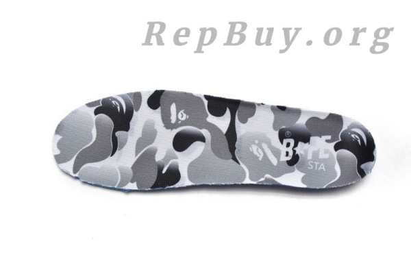 A Bathing Ape Bape Sta Low White Grey Mirror Surface - 图片 13