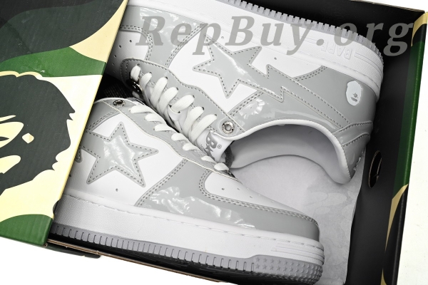 Bape Sta Low White Grey, Bape replica shoes, high quality Bape sneakers, Bape Sta Low replica, A Bathing Ape copy shoes, best Bape Sta knockoff, Rao Noodles design sneakers, 1170-191-021 Bape shoes, premium Bape duplicates, exact copy Bape Sta Low