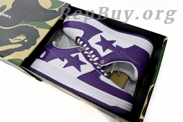 A Bathing Ape Bape Sta Low White Purple 1170 0191 007 - 图片 15