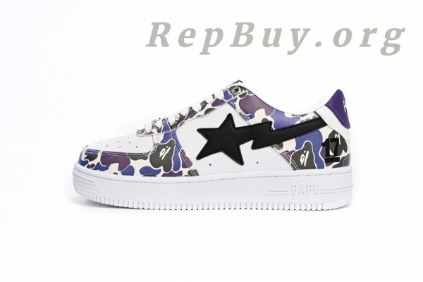 A Bathing Ape Bape Sta Low White Purple Color Spray 1J22 291 004