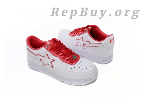 A Bathing Ape Bape Sta Low White Red Border 1J30-291-017 - Image 3