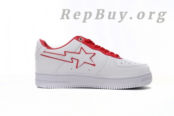 A Bathing Ape Bape Sta Low White Red Border 1J30-291-017 - Image 4