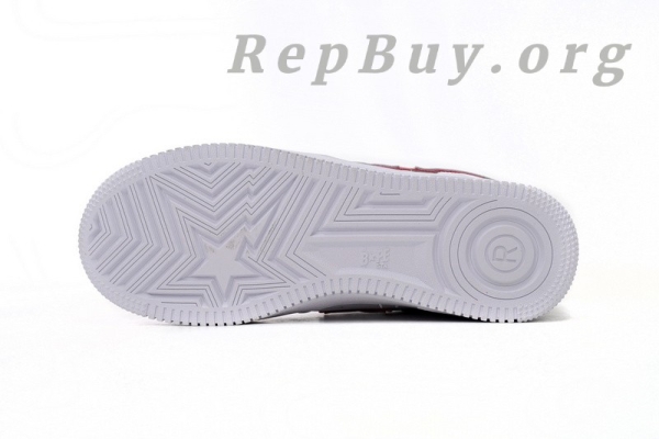 A Bathing Ape Bape Sta Low White Red Border 1J30-291-017 - Image 6