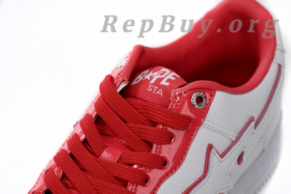 A Bathing Ape Bape Sta Low White Red Border 1J30-291-017 - Image 8