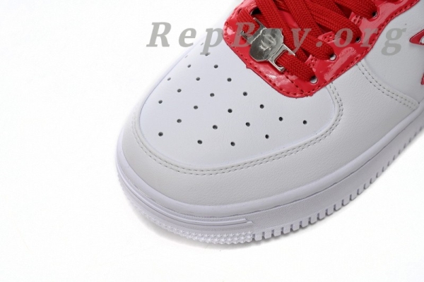 A Bathing Ape Bape Sta Low White Red Border 1J30-291-017 - Image 7