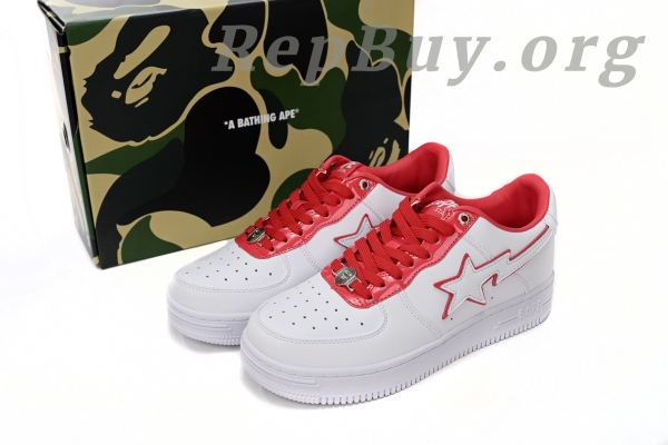 A Bathing Ape Bape Sta Low White Red Border 1J30-291-017 - Image 15