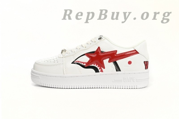 A Bathing Ape Bape Sta Low White Shark 1F70-191-004 - 图片 2