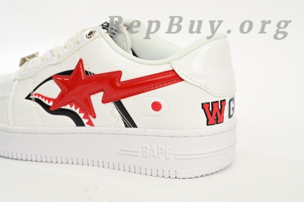 A Bathing Ape Bape Sta Low White Shark 1F70-191-004 - 图片 8