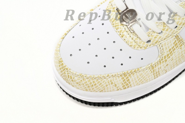 A Bathing Ape Bape Sta Low White Snake Skin Pattern 1I80 191 009 - Image 6