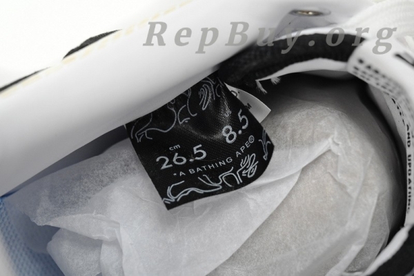 A Bathing Ape Bape Sta Low White Snake Skin Pattern 1I80 191 009 - Image 10
