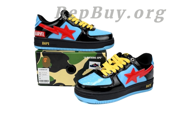 Bape Sta Marvel Comics Black Widow, Bape Sta replica, high quality Bape shoes, 1I73-291-907 replica, best Bape Sta copy, A Bathing Ape dupes, Black Widow Bape sneakers, premium replica shoes, Bape Sta Marvel knockoff, luxury replica sneakers