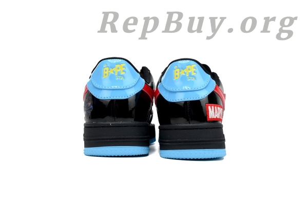 Bape Sta Marvel Comics Black Widow, Bape Sta replica, high quality Bape shoes, 1I73-291-907 replica, best Bape Sta copy, A Bathing Ape dupes, Black Widow Bape sneakers, premium replica shoes, Bape Sta Marvel knockoff, luxury replica sneakers