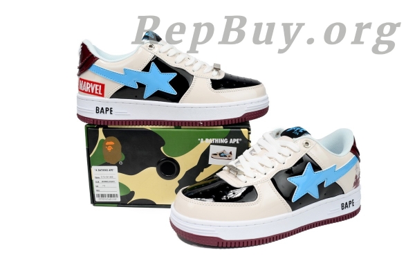 Bape Sta Marvel Comics Rocket Raccoon, high quality replica Bape shoes, 1:1 Bape Sta sneakers, best Bape Sta knockoffs, premium replica Marvel Comics shoes, A Bathing Ape dupes, Bape Sta 1I73-291-906 copy