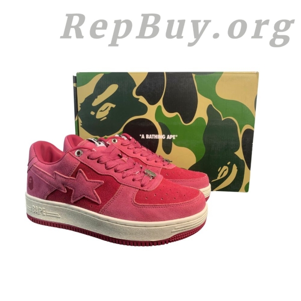 A Bathing Ape Bape Sta Pink Suede 1H70-191-004 - 图片 8