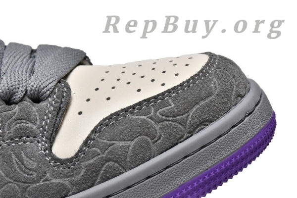 A Bathing Ape Court Sta Mist Grey Royal Purple 1G70-191-032 - Image 15
