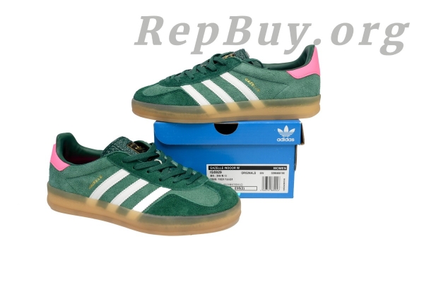 Adidas Gazelle Indoor Collegiate Green Lucid Pink IG5929 - 图片 10