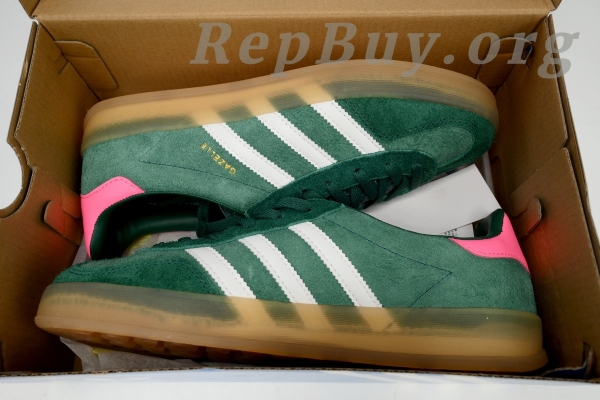 Adidas Gazelle Indoor Collegiate Green Lucid Pink IG5929 - 图片 12