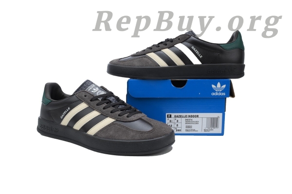 Adidas Gazelle Indoor Leather 'Black Brown Green' IH0374 - 图片 10
