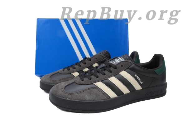 Adidas Gazelle Indoor Leather 'Black Brown Green' IH0374 - 图片 11