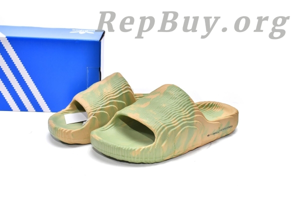 adidas originals Adilette 22 Slides Magic Lime Desert Sand GY1597 - 图片 13