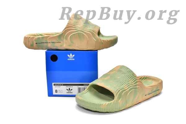 adidas originals Adilette 22 Slides Magic Lime Desert Sand GY1597 - 图片 14