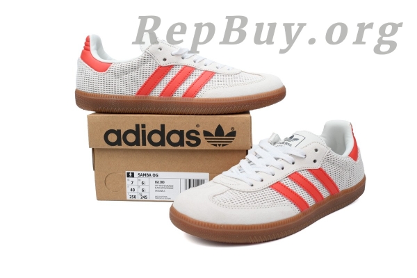Adidas Samba OG Crystal White Preloved Red IG1380 - 图片 10