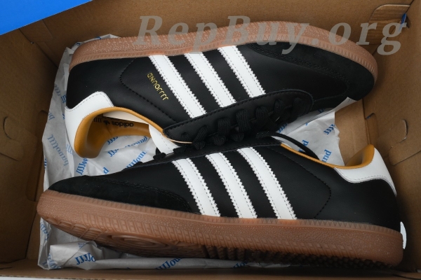 Adidas Samba OG JJJJound Black ID8707, high quality replica Adidas Samba, best replica sneakers, 1:1 copy Adidas shoes, perfect clone JJJJound collab, premium fake Samba OG, top tier rep sneakers, luxury replica black sneakers