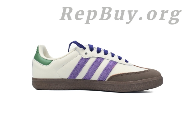 Adidas Samba OG replica, high quality Adidas Samba copy, best fake Adidas shoes, Off White Core Purple Green Brown ID8349, premium replica sneakers, 1:1 Adidas Samba, top tier rep shoes, Adidas Samba OG dupes, luxury replica footwear, perfect Adidas clones