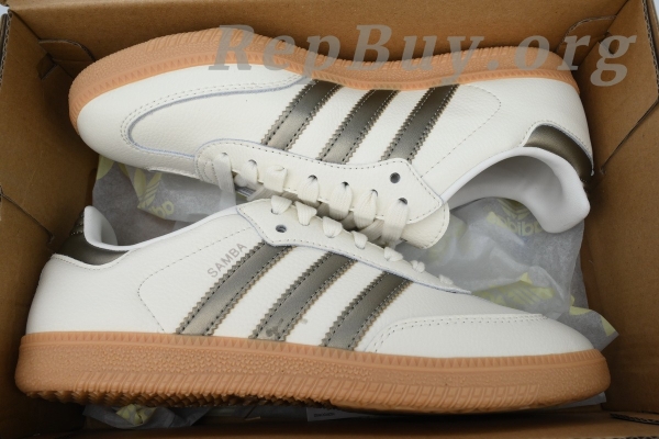 Adidas Samba OG Off White Wonder Gold Metallic IG1964 - 图片 12