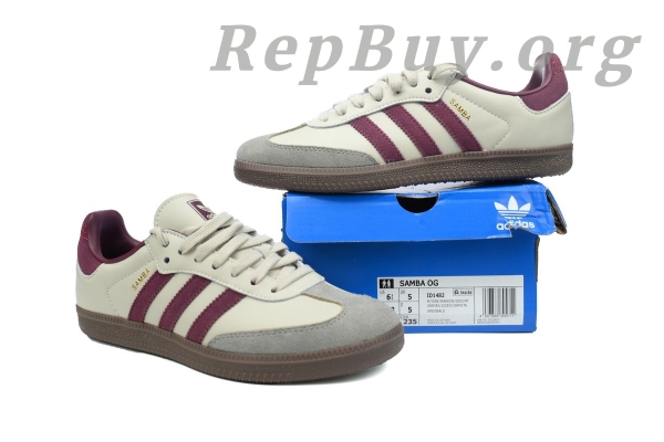 Adidas Samba OG Putty Grey Maroon ID1482 - 图片 10