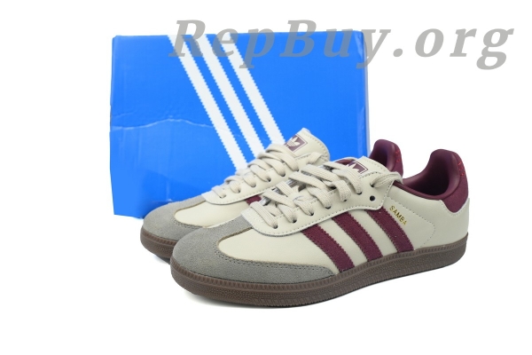 Adidas Samba OG Putty Grey Maroon ID1482 - 图片 11