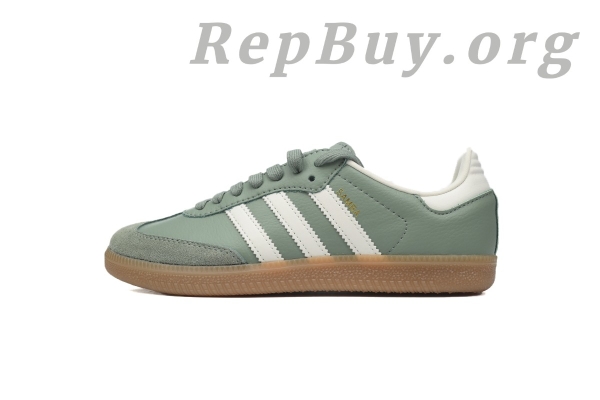 Adidas Samba OG Silver Green IE7011, high quality replica Adidas Samba, best copy Adidas shoes, 1:1 replica Samba OG, perfect imitation Adidas, top tier rep sneakers, premium replica shoes, Adidas Samba OG copy, Silver Green IE7011 replica, sneaker replica store