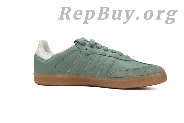 Adidas Samba OG Silver Green IE7011, high quality replica Adidas Samba, best copy Adidas shoes, 1:1 replica Samba OG, perfect imitation Adidas, top tier rep sneakers, premium replica shoes, Adidas Samba OG copy, Silver Green IE7011 replica, sneaker replica store