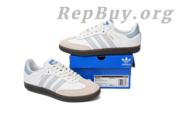 Adidas Samba OG White Halo Blue ID2055 - 图片 12