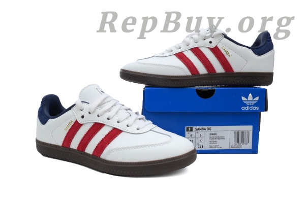 Adidas Samba OG White Victory Red Indigo IH4881 - 图片 10