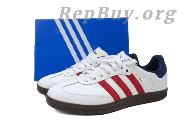 Adidas Samba OG White Victory Red Indigo IH4881 - 图片 11