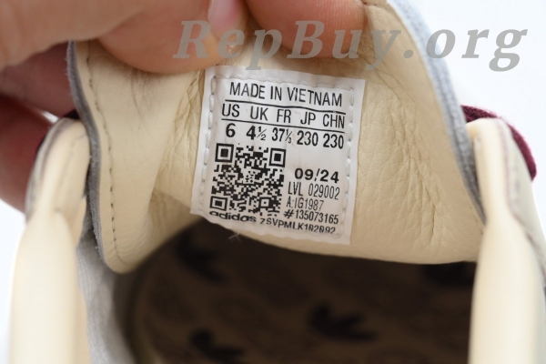 Adidas Samba OG Wonder White Maroon IG1987 - 图片 6