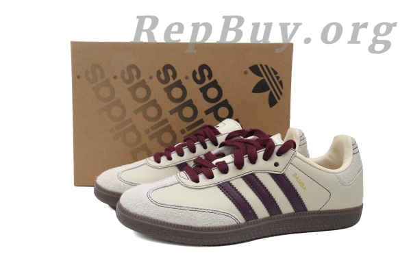Adidas Samba OG Wonder White Maroon IG1987 - 图片 11